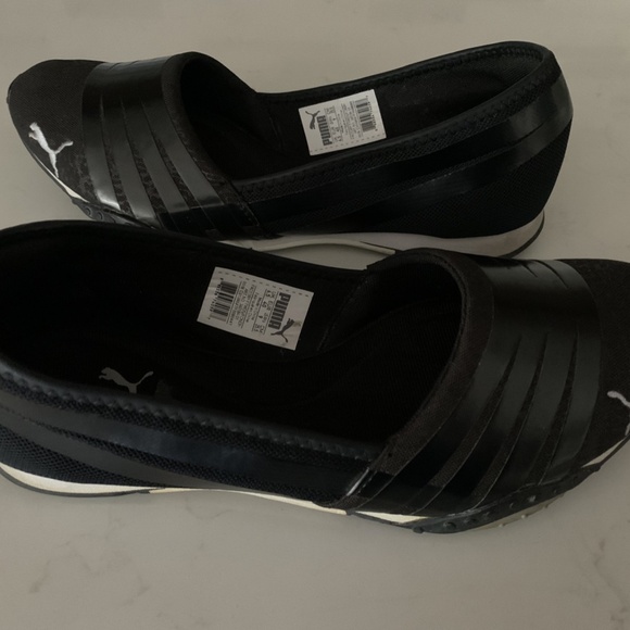 Black/Black Drizzle Puma Asha Alt 2 Ballet Flats Slip On Shoes sz 9 - Picture 3 of 5